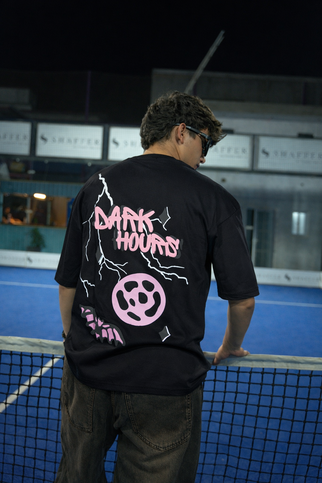 Dark Hours Oversized Tee - Black