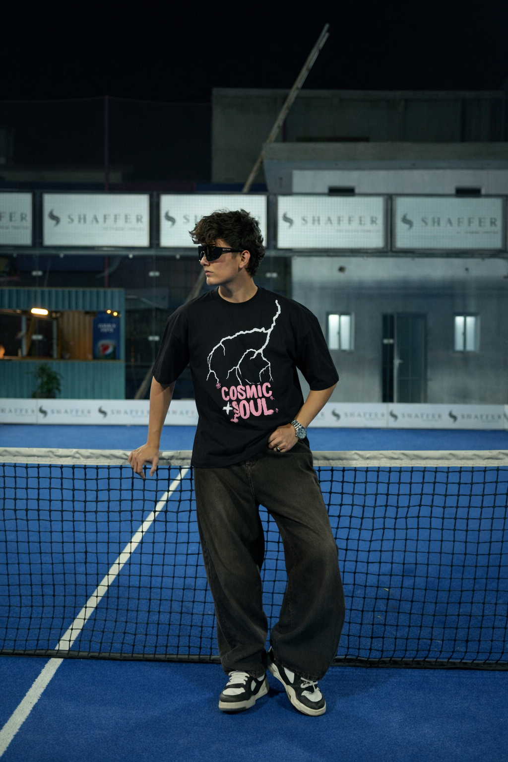 Dark Hours Oversized Tee - Black