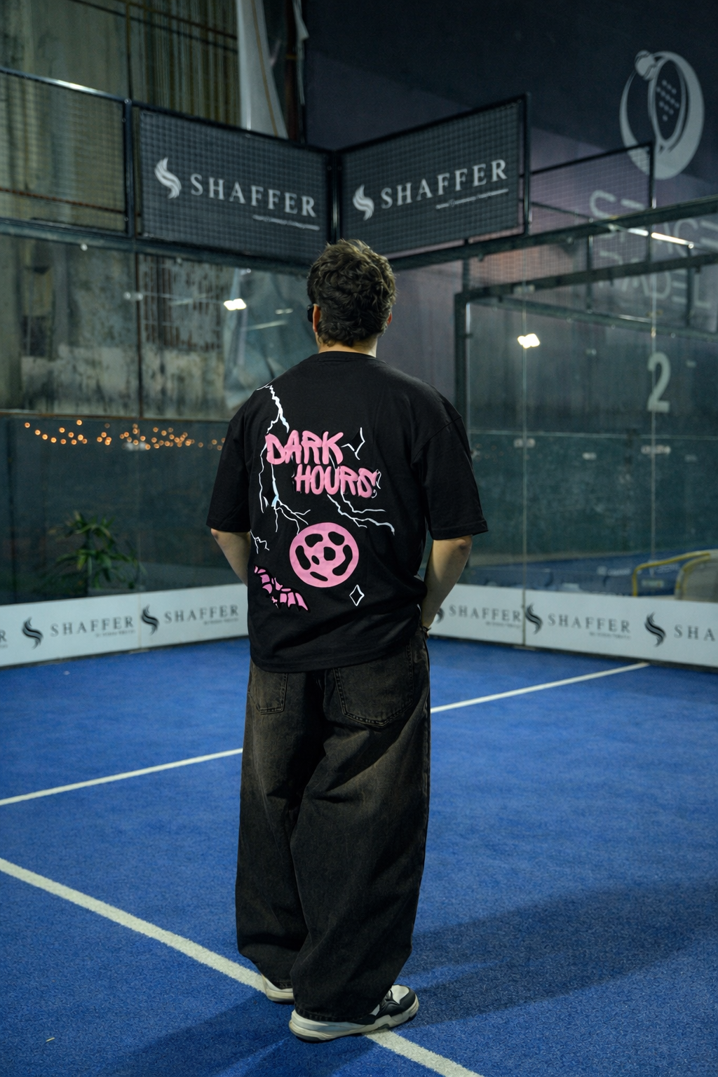 Dark Hours Oversized Tee - Black