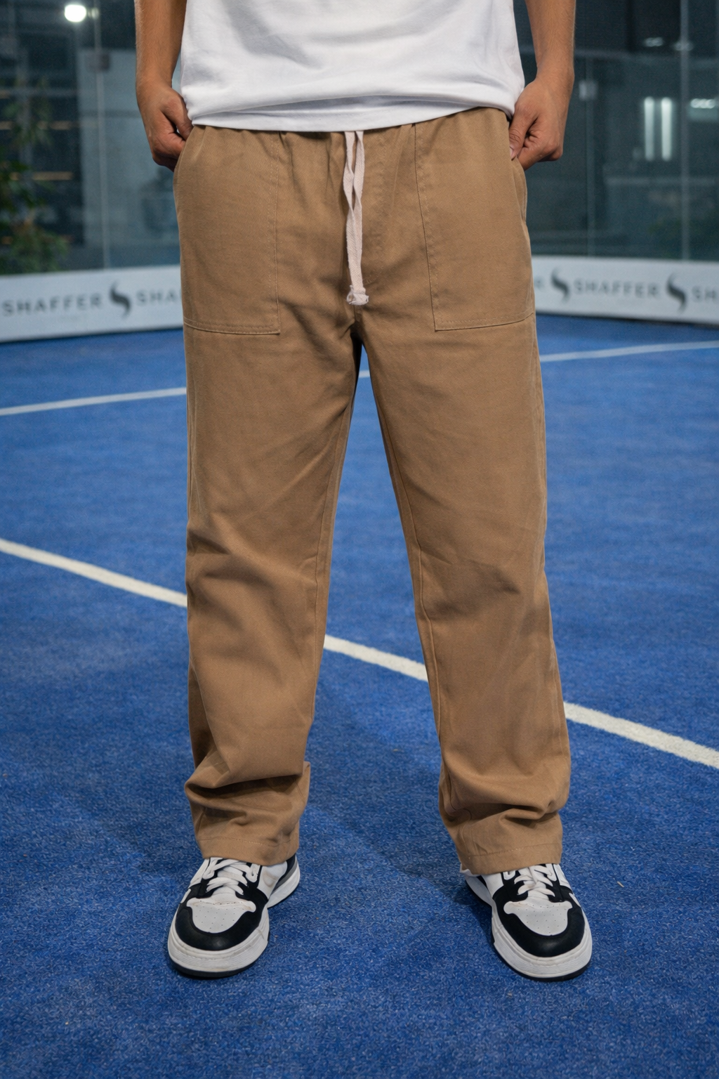 Baggy Fit Cargo Trousers - Khaki